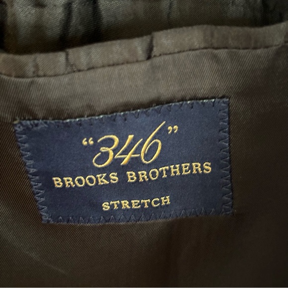 Brooks Brothers 346 Stretch Stripe Sport Coat Gray Wool Blend Blazer Mens 43R - Picture 5 of 10